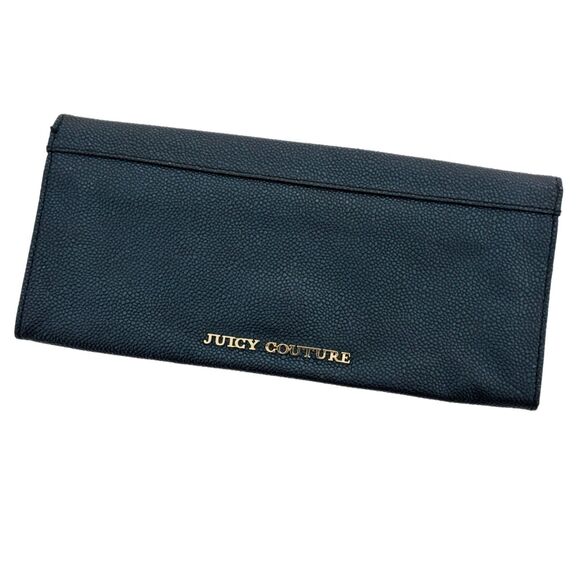 Juicy Couture navy blue pebbled clutch - Picture 1 of 5